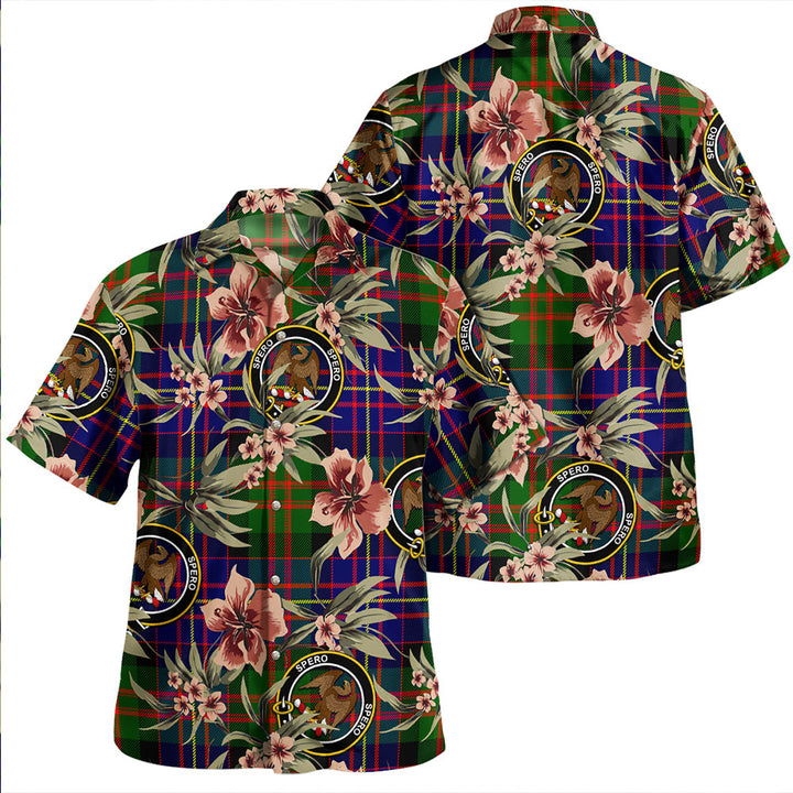 Chalmers Modern Clan Badge Tartan Aloha Hawaiian Shirt Tropical Old Style