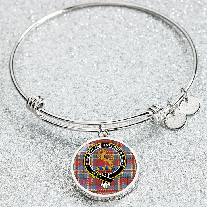 Chattan Chief Weathered Clan Badge Tartan Classic Circle Bangle