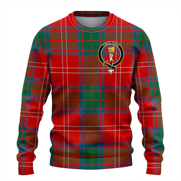 Chisholm Ancient Clan Badge Tartan Knitted Sweater