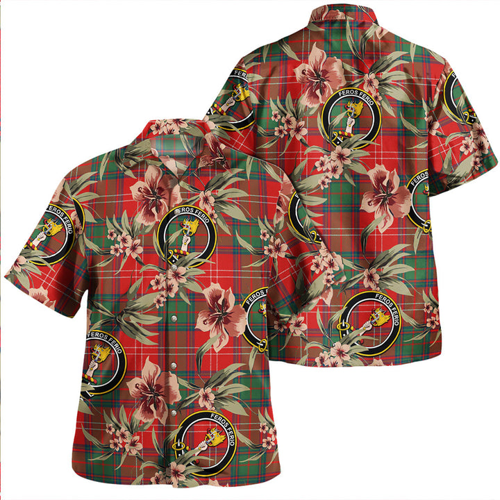 Chisholm Modern Clan Badge Tartan Aloha Hawaiian Shirt Tropical Old Style