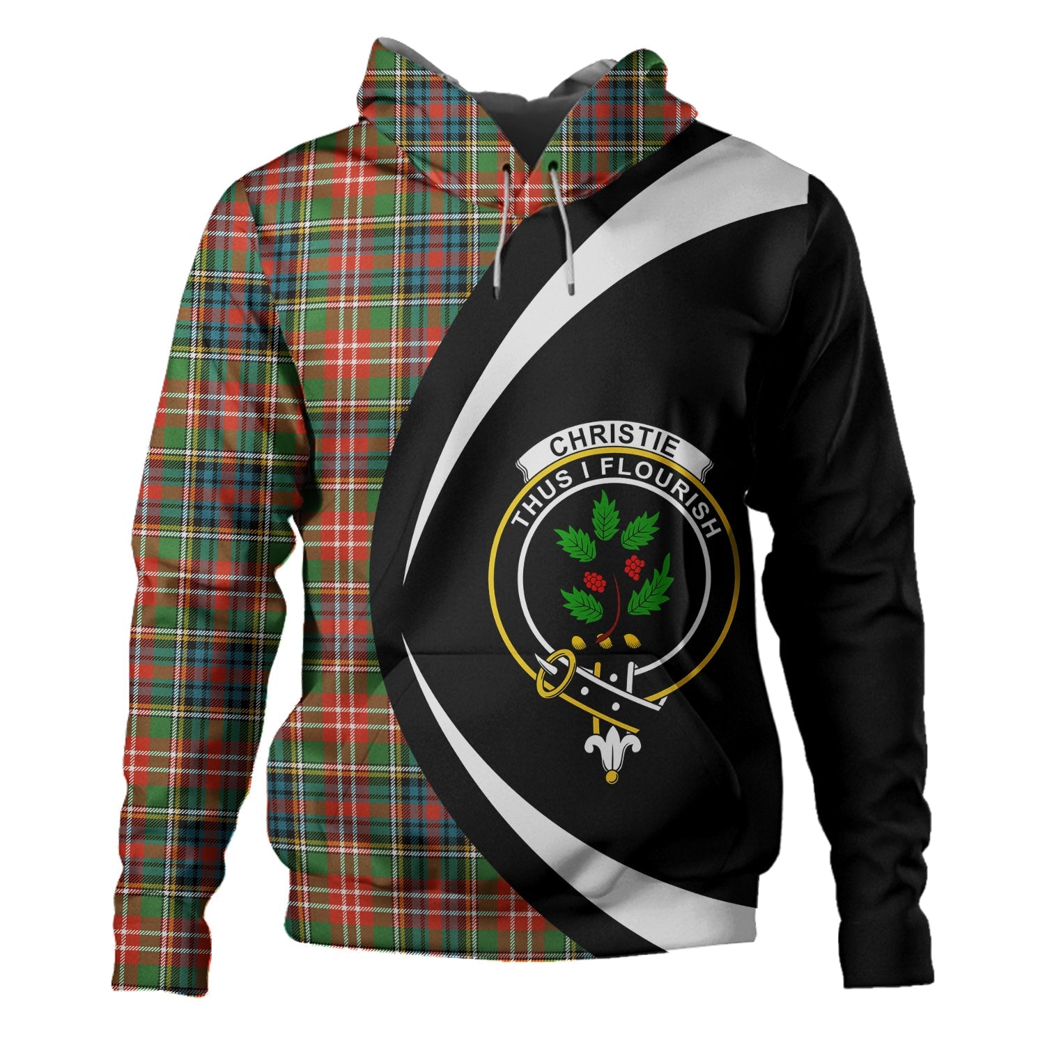 Brodie Modern Tartan Crest Zipper Hoodie - Circle Style