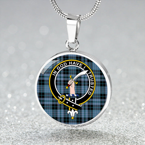 Clark (Clergy) Ancient Clan Badge Tartan Classic Circle Necklace