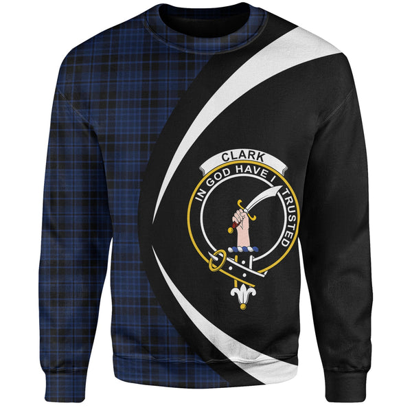 Clark (Clergy) Modern Clan Badge Tartan Sweatshirt Circle Style Personalized