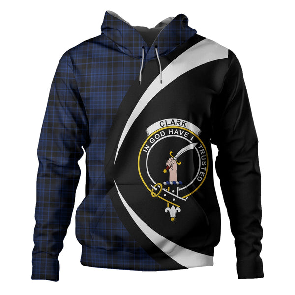 Clark (Clergy) Modern Clan Badge Tartan Hoodie Circle Style