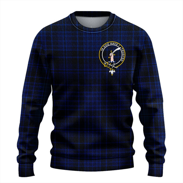 Clark (Clergy) Modern Clan Badge Tartan Knitted Sweater