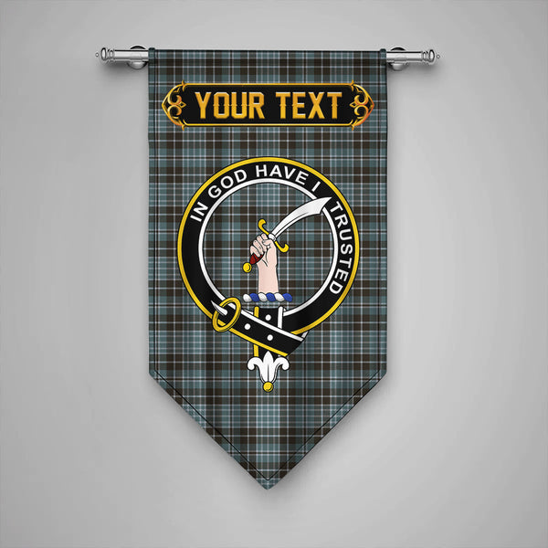 Clark (Clergy) Weathered Clan Badge Tartan Gonfalon Personalize