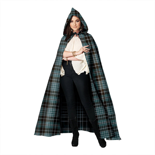 Clark (Clergy) Weathered Clan Badge Tartan Hooded Cloak