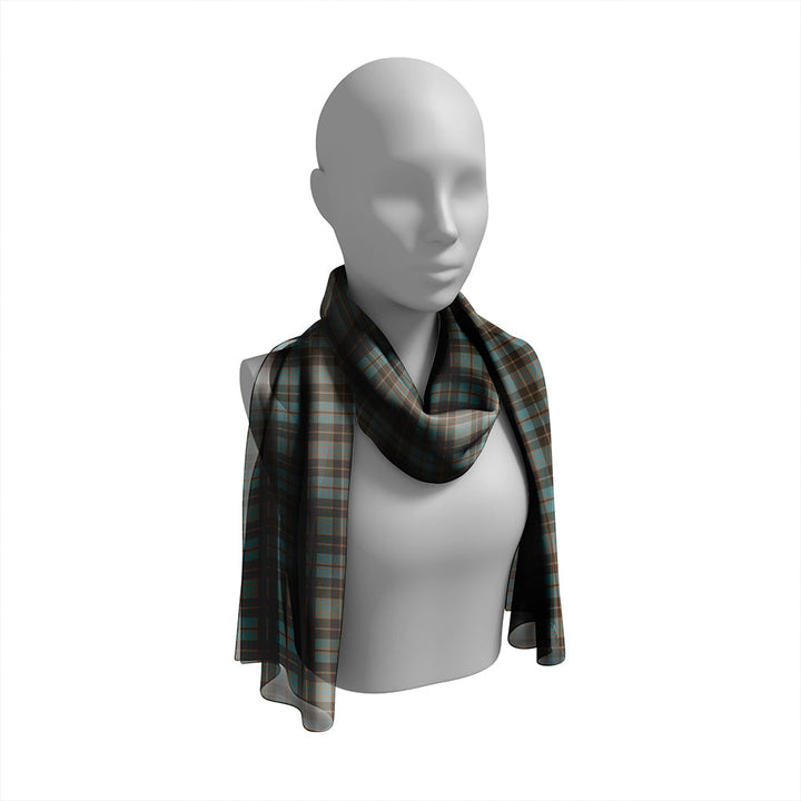 Clergy (Clark) Weathered Tartan Classic Silk Habotai Long Scarf