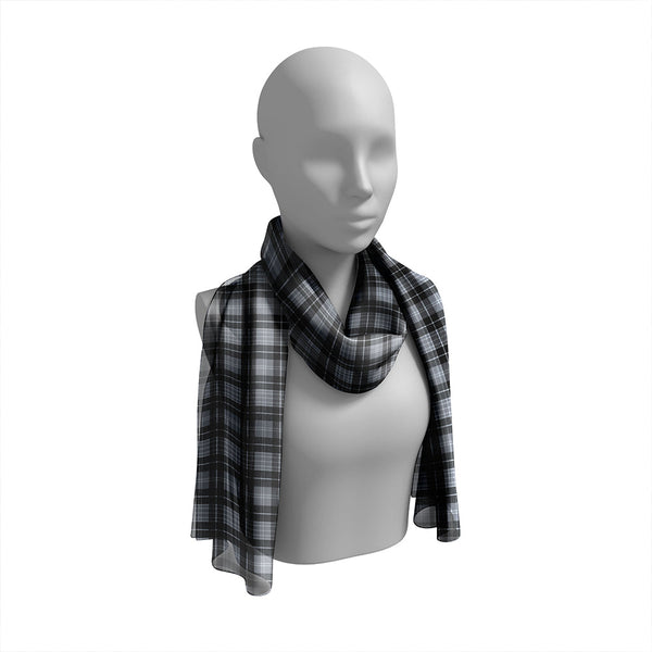 Clergy (Grey) Modern Tartan Classic Silk Habotai Long Scarf