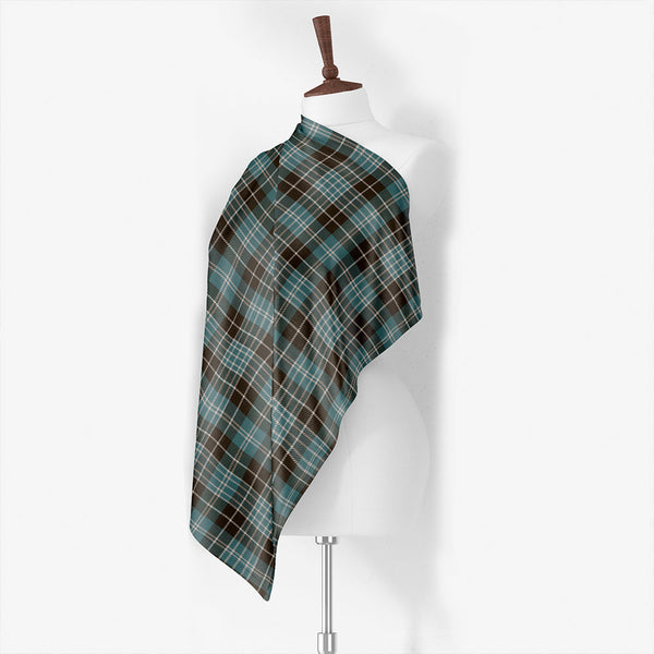 Clergy (Grey) Modern Tartan Classic Silk Habotai Square Scarf