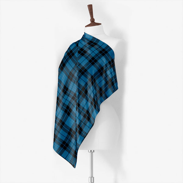 Clergy (Grey) Weathered Tartan Classic Silk Habotai Square Scarf