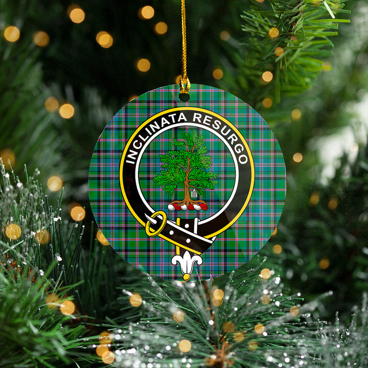 Cooper Ancient Clan Badge Tartan Plastic Christmas Ornaments