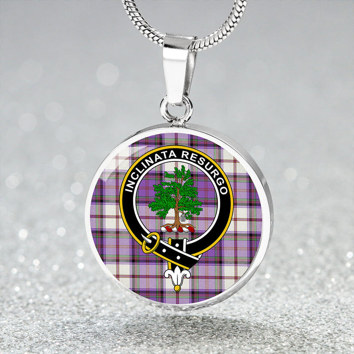 Cooper Dress Ancient Clan Badge Tartan Classic Circle Necklace