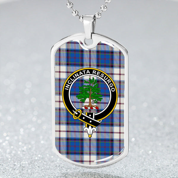 Cooper Dress Modern Clan Badge Classic Tartan Dog Tag Necklace