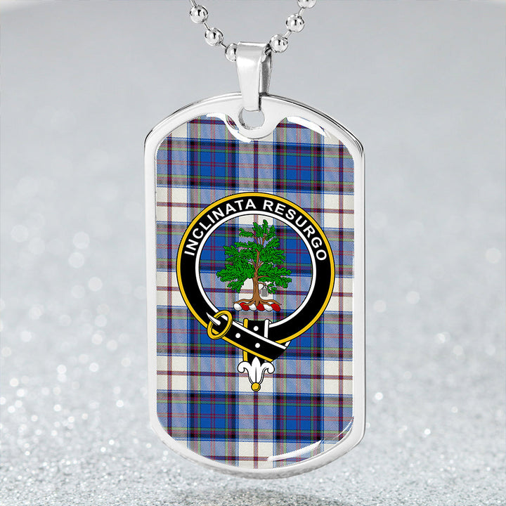 Cooper Dress Modern Clan Badge Classic Tartan Dog Tag Necklace