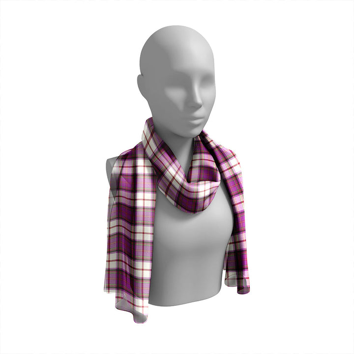 Cooper Dress Weathered Tartan Classic Silk Habotai Long Scarf