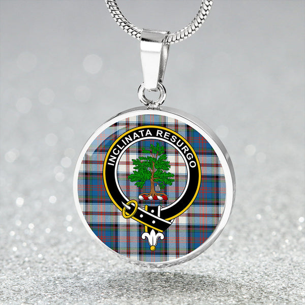 Cooper Dress #2 Ancient Clan Badge Tartan Classic Circle Necklace