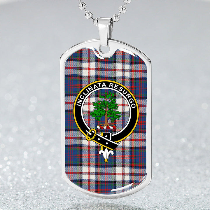 Cooper Dress #2 Modern Clan Badge Classic Tartan Dog Tag Necklace