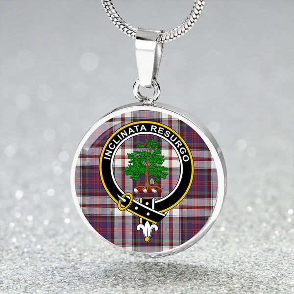 Cooper Dress #2 Weathered Clan Badge Tartan Classic Circle Necklace