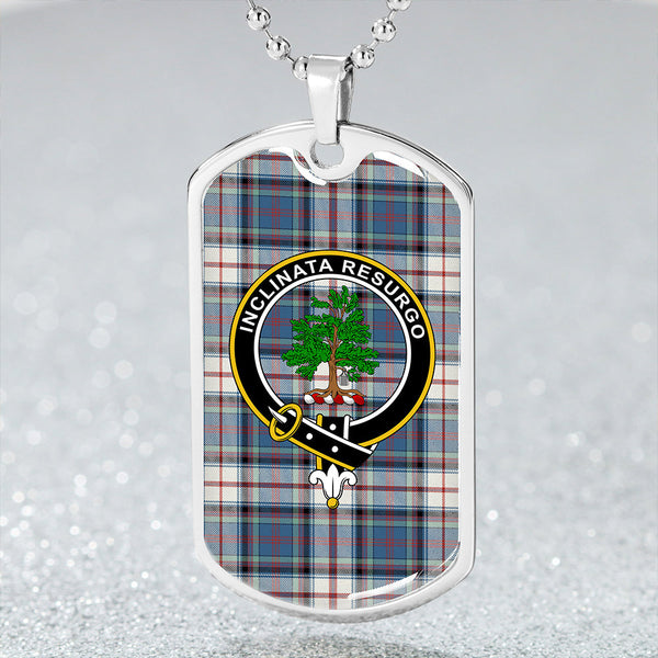 Cooper Dress #3 Ancient Clan Badge Classic Tartan Dog Tag Necklace