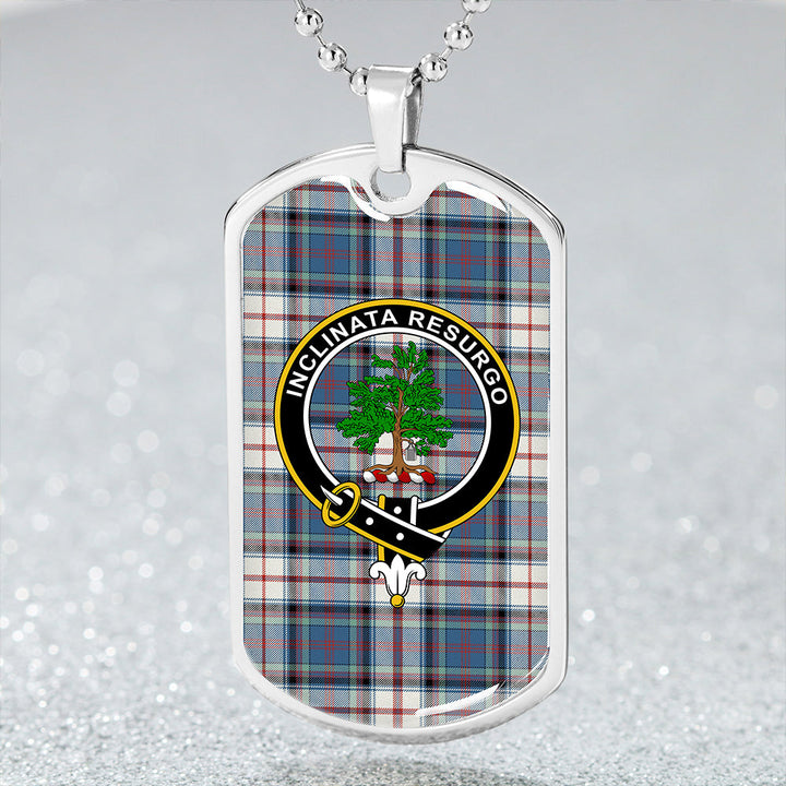 Cooper Dress #3 Ancient Clan Badge Classic Tartan Dog Tag Necklace