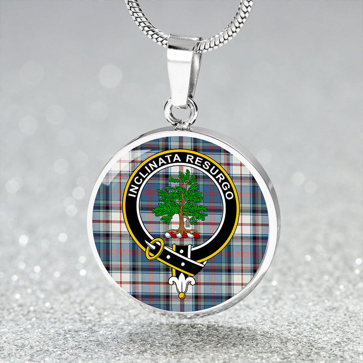 Cooper Dress #3 Ancient Clan Badge Tartan Classic Circle Necklace