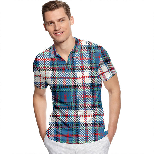 Cooper Dress #3 Ancient Tartan Classic Lapel Zip Short Sleeve Polo