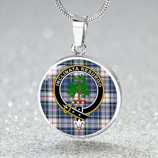 Cooper Dress #3 Modern Clan Badge Tartan Classic Circle Necklace