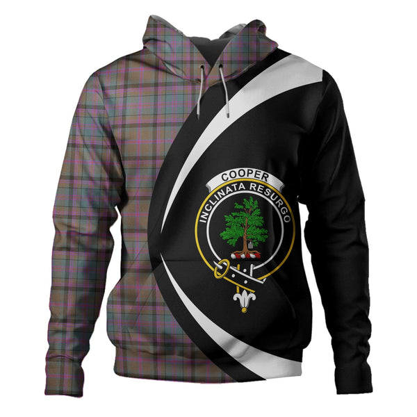 Cooper Weathered Clan Badge Tartan Hoodie Circle Style