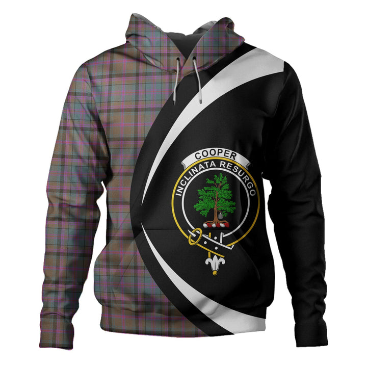 Cooper Weathered Clan Badge Tartan Hoodie Circle Style
