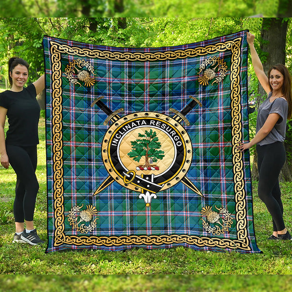 Couper (Cooper) Ancient Clan Badge Tartan Premium Quilt Celtic Shield