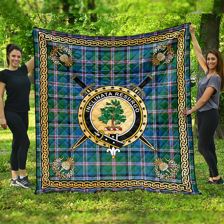 Couper (Cooper) Ancient Clan Badge Tartan Premium Quilt Celtic Shield
