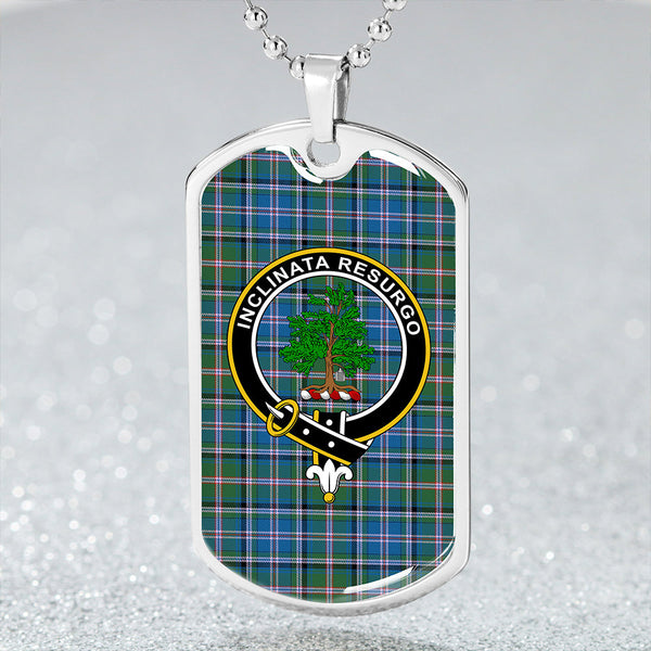 Couper (Cooper) Ancient Clan Badge Classic Tartan Dog Tag Necklace