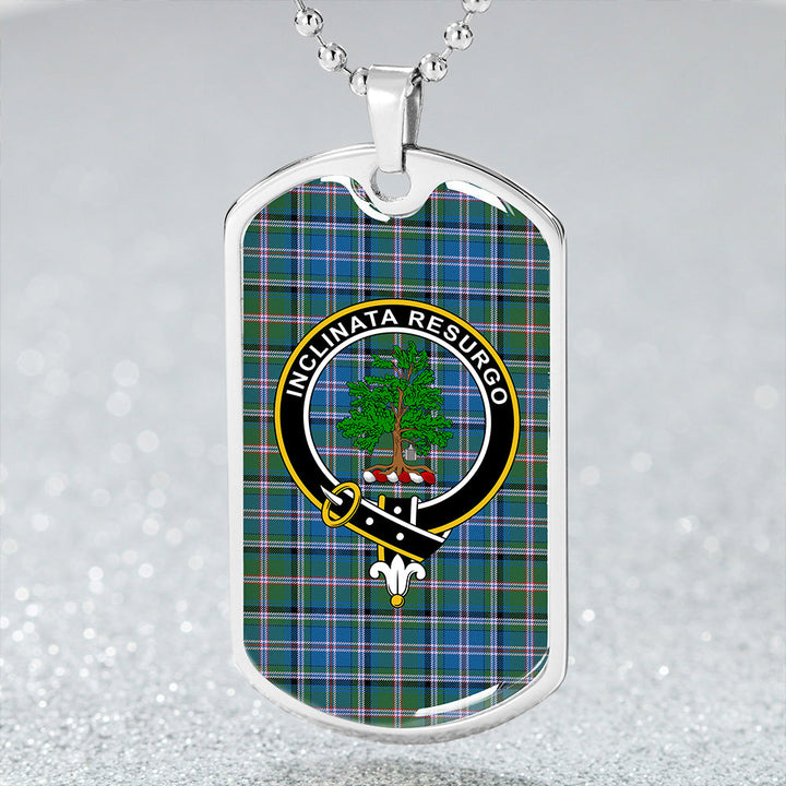 Couper (Cooper) Ancient Clan Badge Classic Tartan Dog Tag Necklace