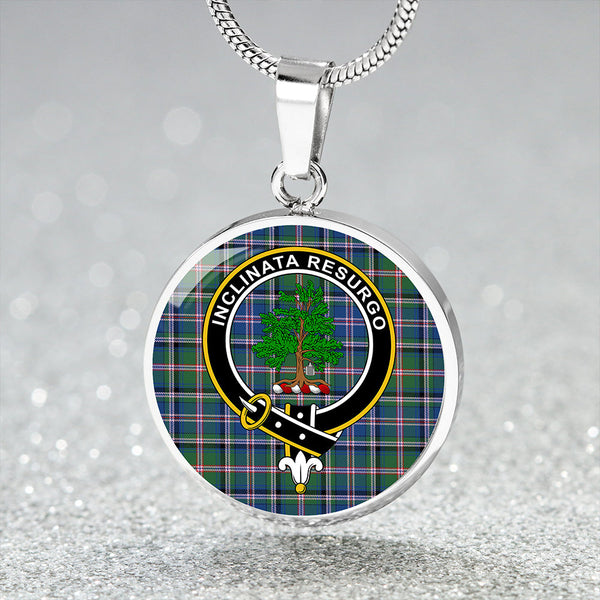 Couper (Cooper) Modern Clan Badge Tartan Classic Circle Necklace