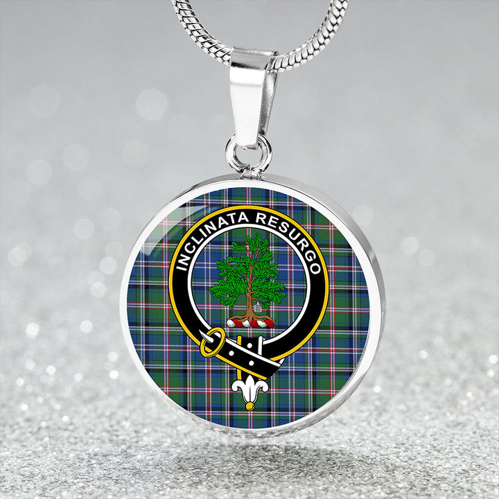 Couper (Cooper) Modern Clan Badge Tartan Classic Circle Necklace