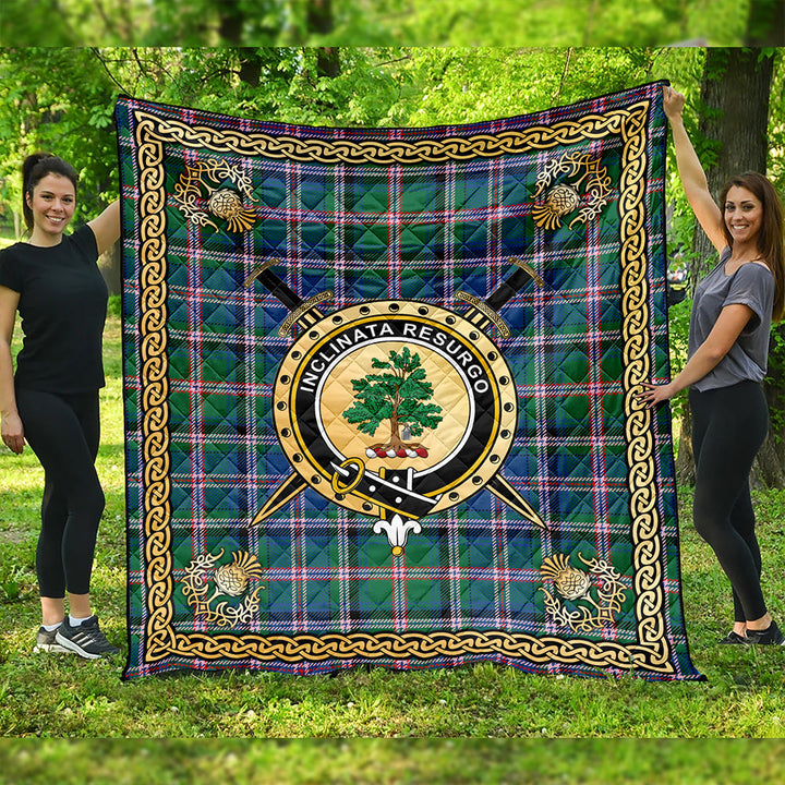 Couper (Cooper) Modern Clan Badge Tartan Premium Quilt Celtic Shield