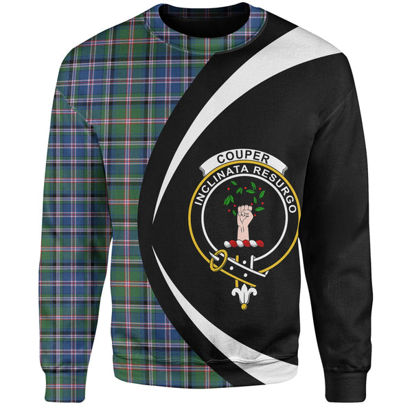 Couper (Cooper) Modern Clan Badge Tartan Sweatshirt Circle Style Personalized