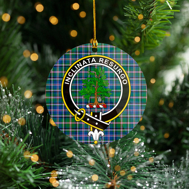 Couper (Cooper) Modern Clan Badge Tartan Plastic Christmas Ornaments