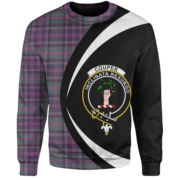 Couper (Cooper) Weathered Clan Badge Tartan Sweatshirt Circle Style Personalized