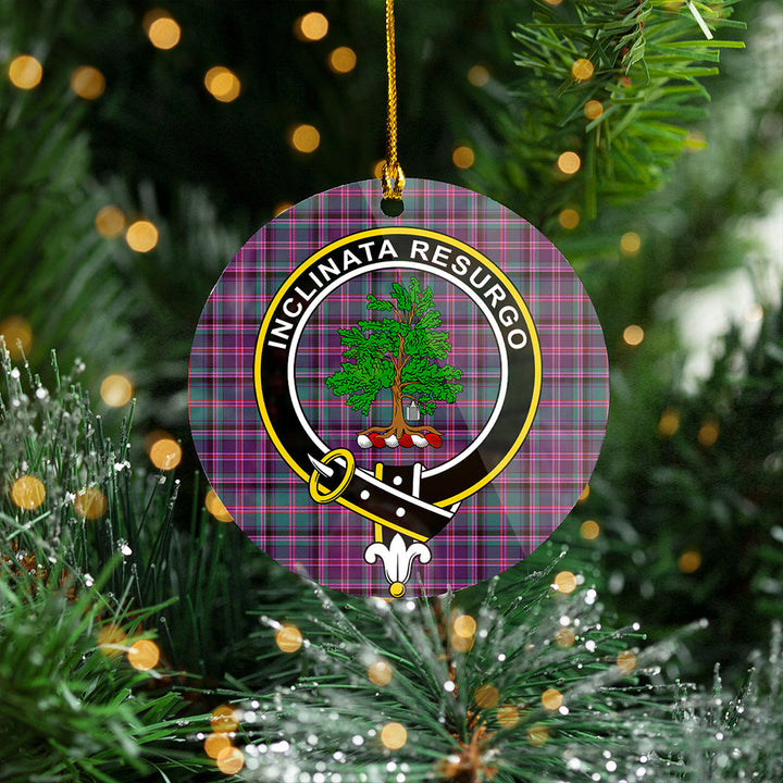 Couper (Cooper) Weathered Clan Badge Tartan Plastic Christmas Ornaments