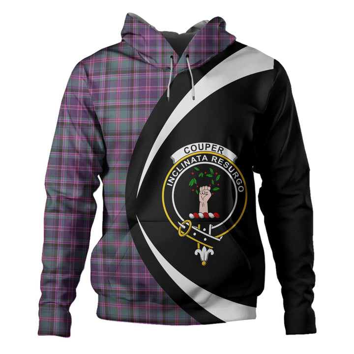 Couper (Cooper) Weathered Clan Badge Tartan Hoodie Circle Style
