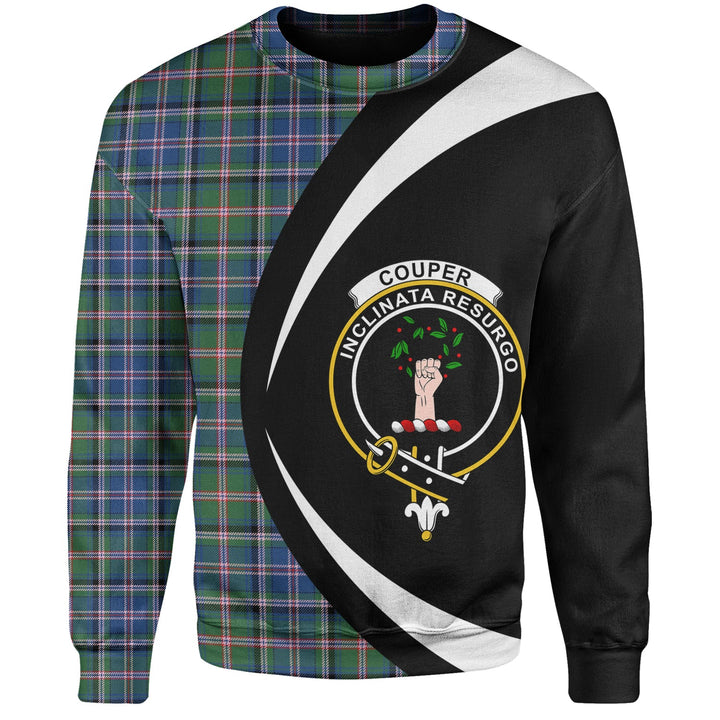 Couper (Coupar) Modern Clan Badge Tartan Sweatshirt Circle Style Personalized