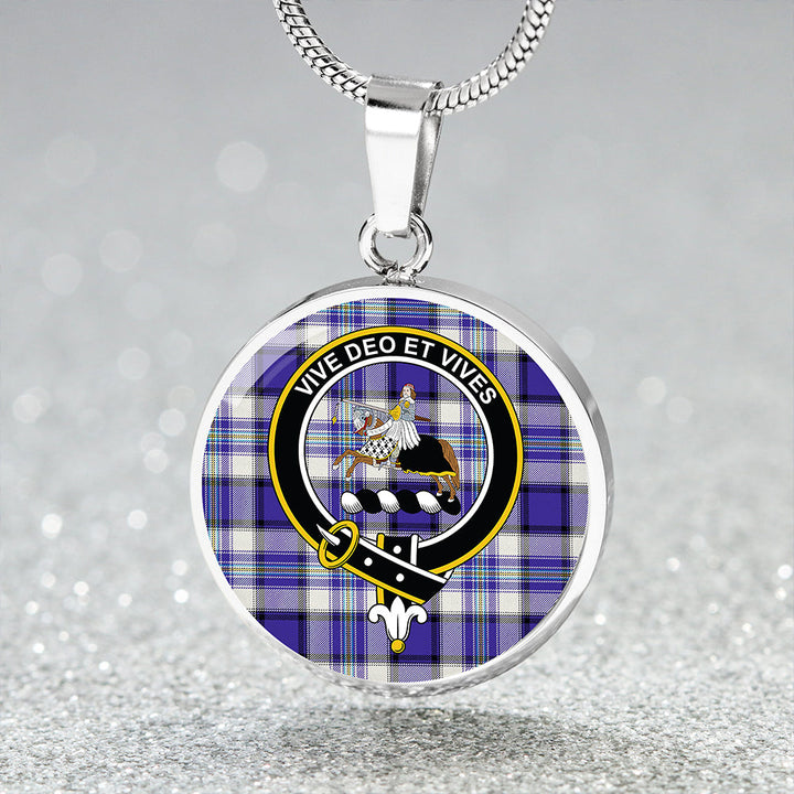 Craig Paisley (Craigie Paisley) Modern Clan Badge Tartan Classic Circle Necklace
