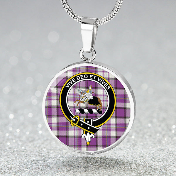 Craig Paisley (Craigie Paisley) Weathered Clan Badge Tartan Classic Circle Necklace