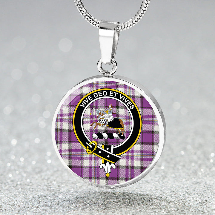 Craig Paisley (Craigie Paisley) Weathered Clan Badge Tartan Classic Circle Necklace