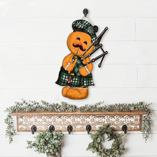 Craig (Craigie) Ancient Crest Tartan Wooden Sign Gingerbread Bagpipe Personalized