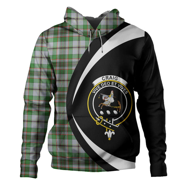 Craig (Craigie) Ancient Clan Badge Tartan Hoodie Circle Style