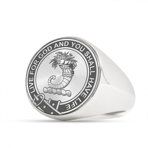 Craigie Clan Badge Engraved Signet Ring