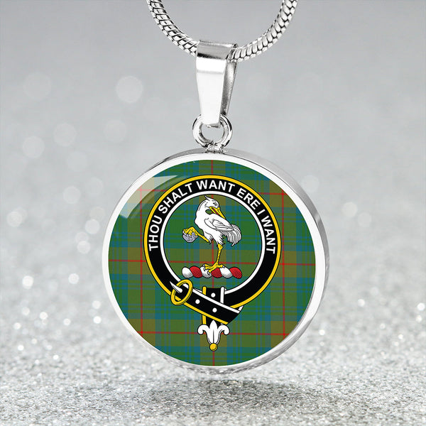 Cranston Ancient Clan Badge Tartan Classic Circle Necklace